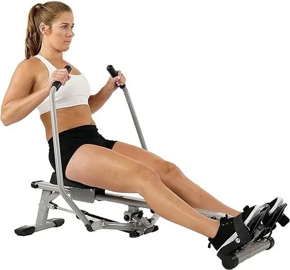 Sunny Health & Fitness SMART Compact Full Motion Rowing Machine